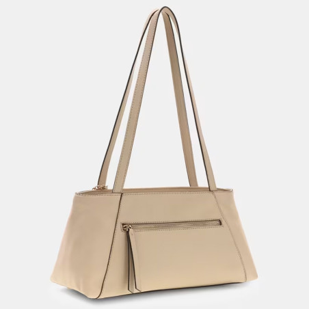 Guess Devon Faux Leather Baguette Bag LTA Latte