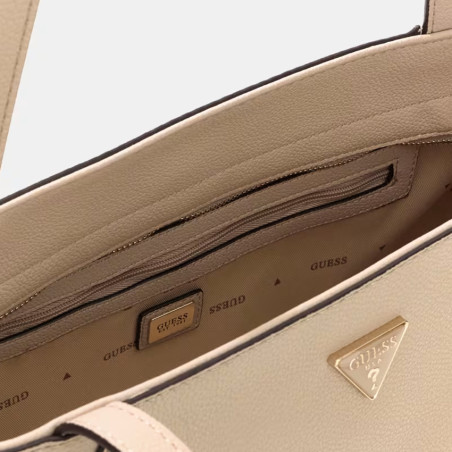 Guess Devon Faux Leather Baguette Bag LTA Latte