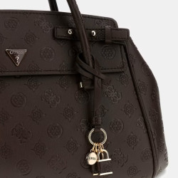 Guess Diana Sac Porté Main Avec Logos CYO Marron porte-clés
