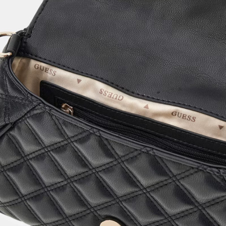 Guess Giully II Small Quilted Black Handbag