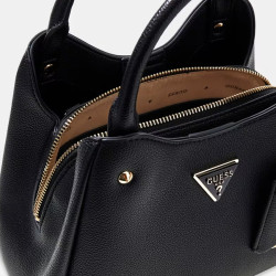 Guess Meridian II Black Shoulder Bag Faux Leather Clo Coal Logo