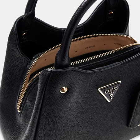 Guess Meridian II Black Shoulder Bag Faux Leather Clo Coal Logo