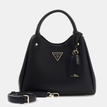 Guess Meridian II Black Shoulder Bag Faux Leather Clo Coal Logo