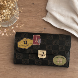 Gérard Darel Wallet Woven Canvas Wallet with Multicolor Details