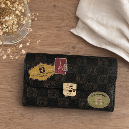 Gérard Darel Wallet Woven Canvas Wallet with Multicolor Details