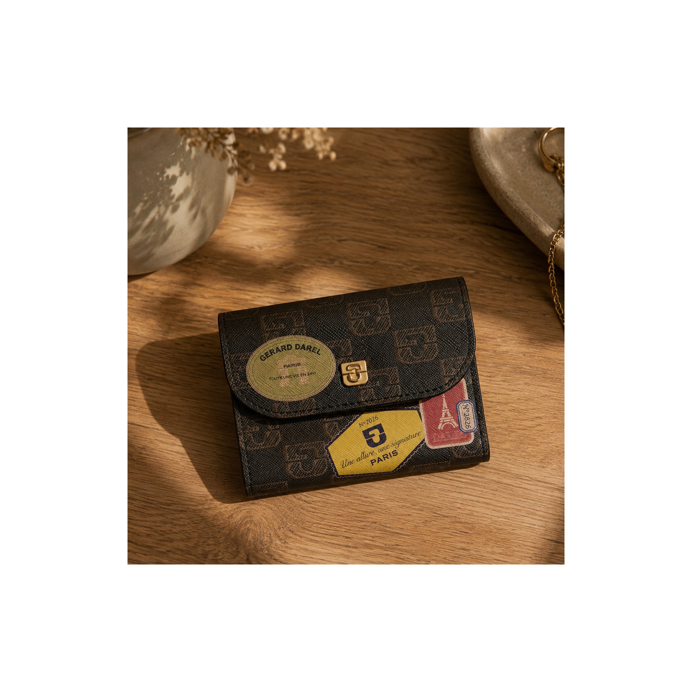 Gérard Darel Wallet Small Wallet in Coated Canvas with Multicolor D...