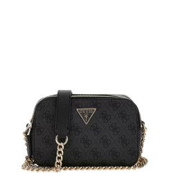 Guess Noelle II Crossbody Faux Leather Bag 2 Compartments Clo Coal ...