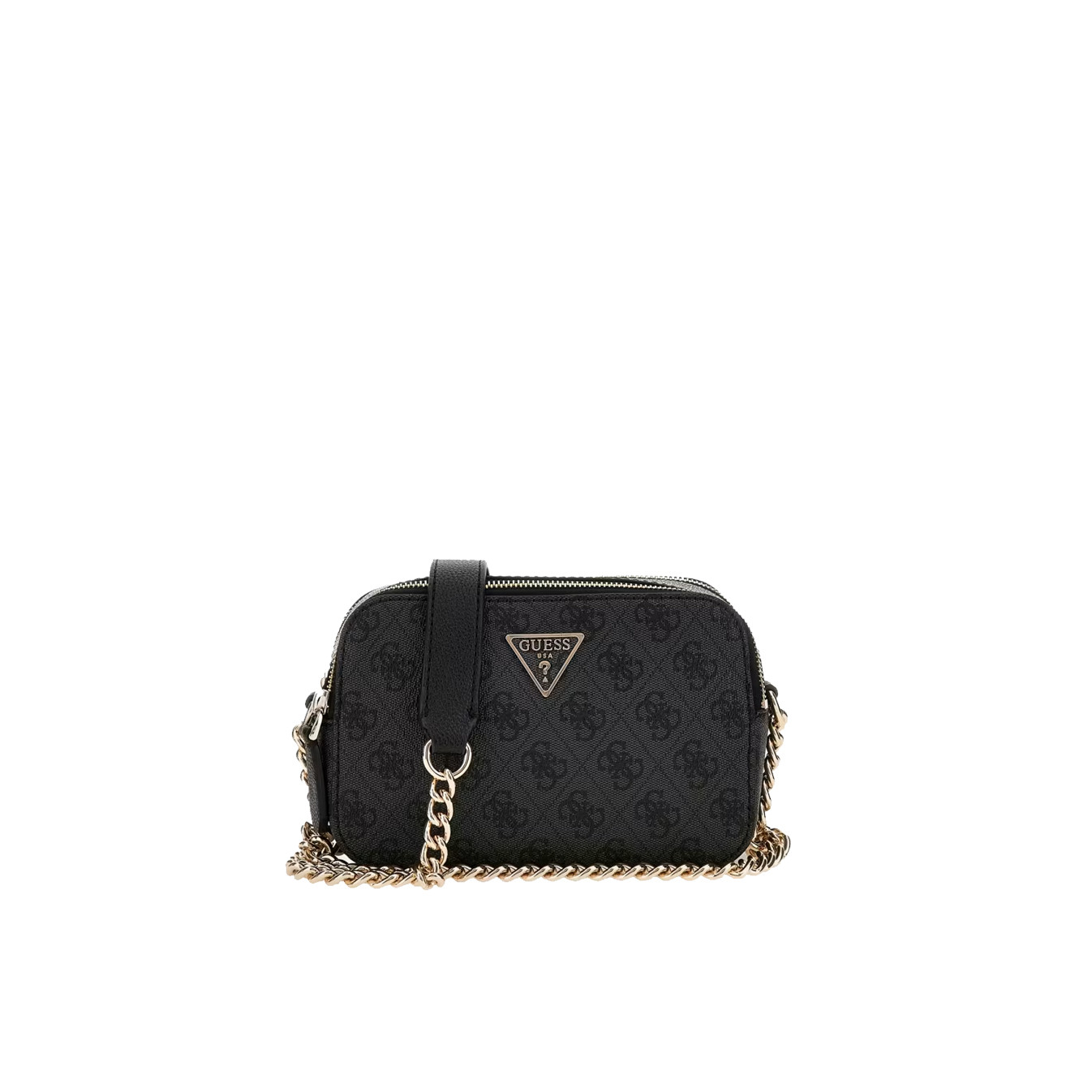 Guess Noelle II Crossbody Faux Leather Bag 2 Compartments Clo Coal ...