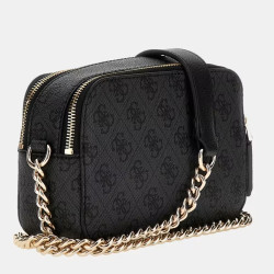 Guess Noelle II Crossbody Faux Leather Bag 2 Compartments Clo Coal ...