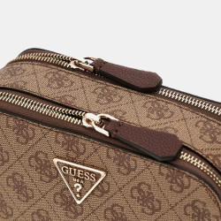 Guess Noelle II Sac Porté Travers Effet Cuir 2 Compartiments Latte Lgw  fermetures