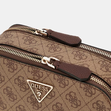 Guess Noelle II Crossbody Faux Leather Bag 2 Compartments Latte Lgw