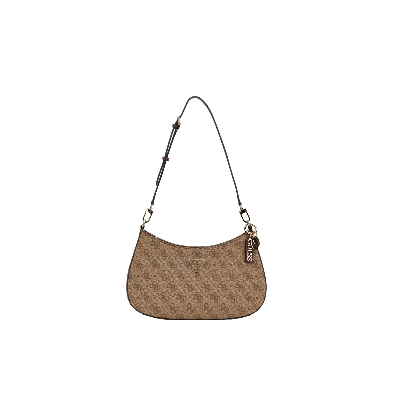 Guess Noelle II Shoulder Bag Leather Effect Lgw Latte