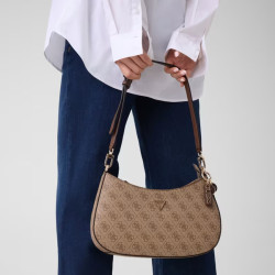 Guess Noelle II Sac Porté Epaule Effet Cuir Lgw Latte porté