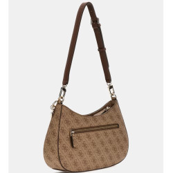 Guess Noelle II Shoulder Bag Leather Effect Lgw Latte