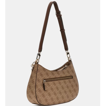 Guess Noelle II Shoulder Bag Leather Effect Lgw Latte