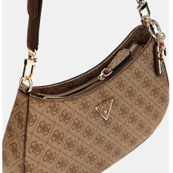 Guess Noelle II Shoulder Bag Leather Effect Lgw Latte