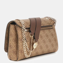 Guess Noelle II Sac Bandoulière En Chaîne Effet Cuir Lgw Latte dos