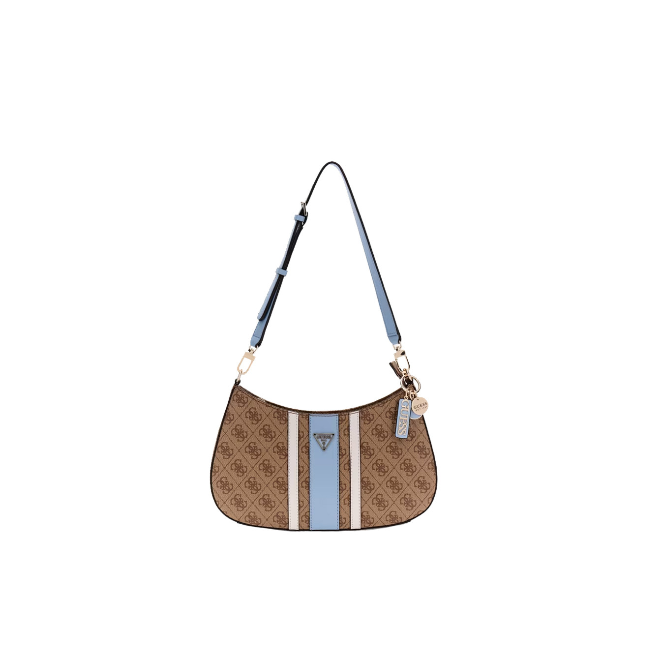 Guess Noelle II Sac Porté Epaule Effet Cuir LLU Marron