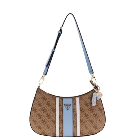 Guess Noelle II Shoulder Bag Leather Effect with LLU Details Brown