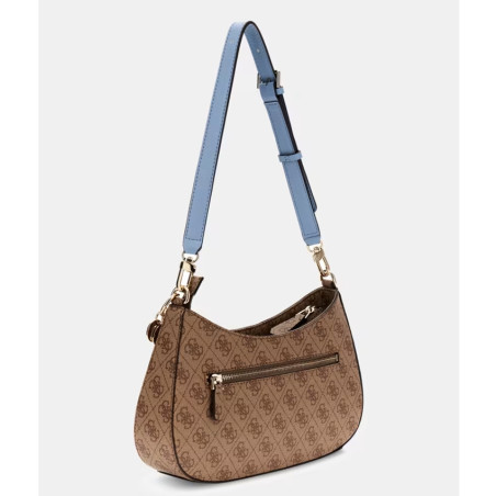 Guess Noelle II Shoulder Bag Leather Effect with LLU Details Brown