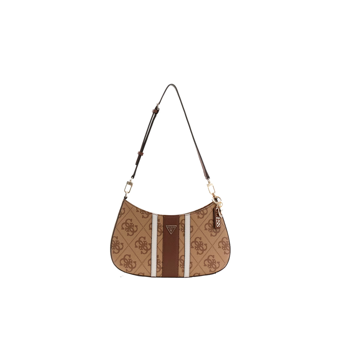Guess Noelle II Sac Porté Epaule Effet Cuir Avec Détails Lgw Latte