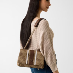 Guess Noelle II Shoulder Bag in Chain Faux Leather with Details Lgw...