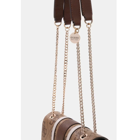 Guess Noelle II Shoulder Bag in Chain Faux Leather with Details Lgw...