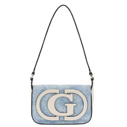 Guess Ruby Crossbody Bag 100% Cotton Dlp Light Blue