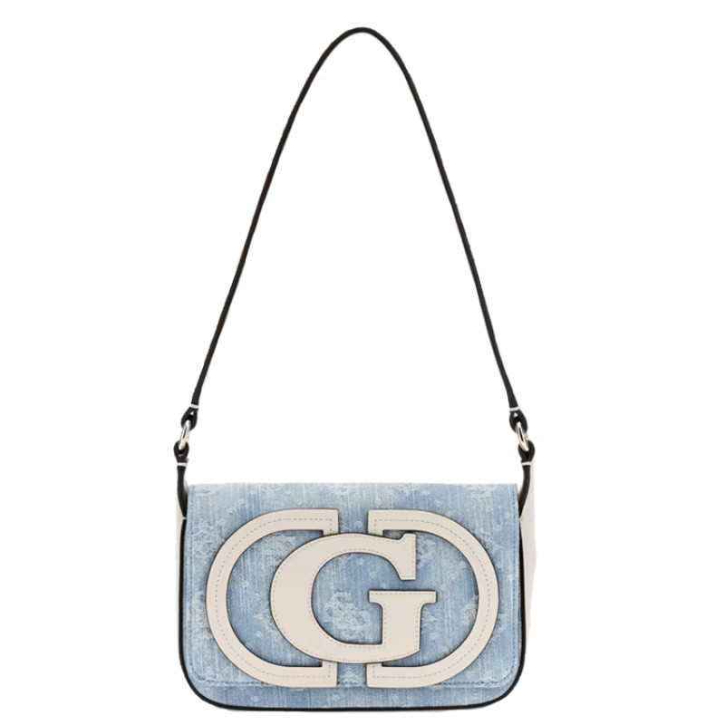 Guess Ruby Crossbody Bag 100% Cotton Dlp Light Blue