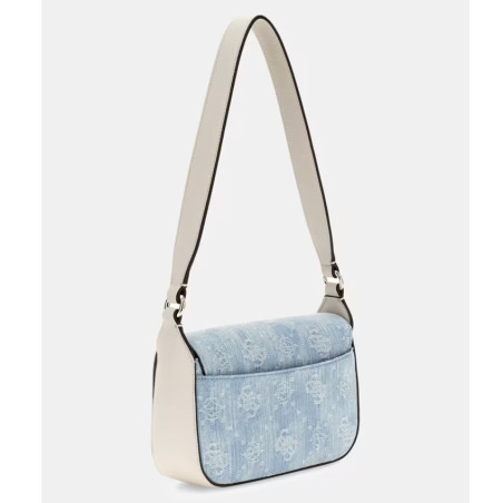 Guess Ruby Crossbody Bag 100% Cotton Dlp Light Blue
