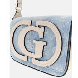 Guess Ruby Crossbody Bag 100% Cotton Dlp Light Blue