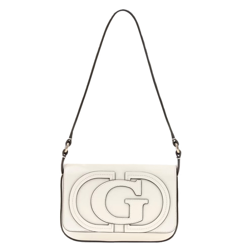 Guess Ruby Crossbody Bag in Faux Leather Off White