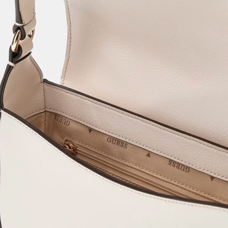 Guess Ruby Crossbody Bag in Faux Leather Off White