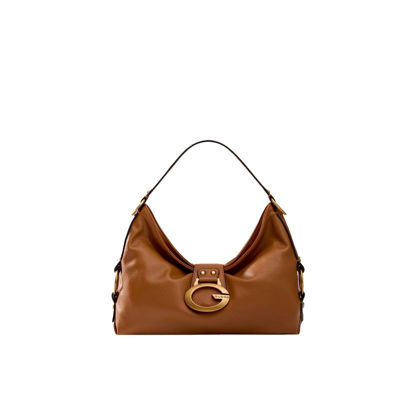 Guess Camden Medium Shoulder Bag Cognac Faux Leather