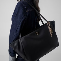 Guess Devon Shopping Bag PU Leather Black