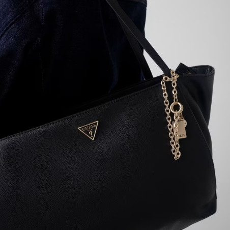 Guess Devon Shopping Bag PU Leather Black