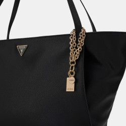 Guess Devon Shopping Bag PU Leather Black