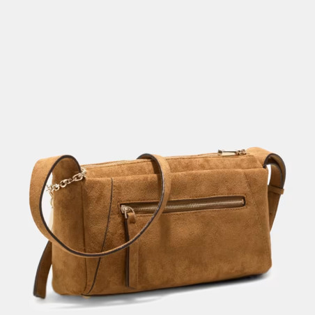 Guess Devon Crossbody Bag Soft Cognac Material