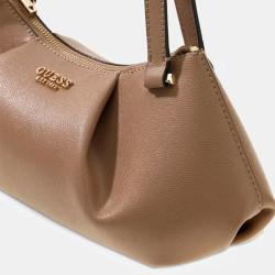 Guess Amorette Hobo Satchel Bag with Removable Strap Beige