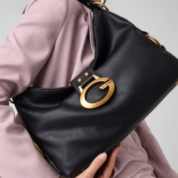 Guess Camden Medium Shoulder Bag Faux Leather Black