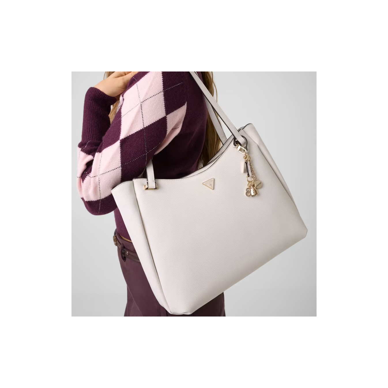 Guess Gilda Tote Bag Off White