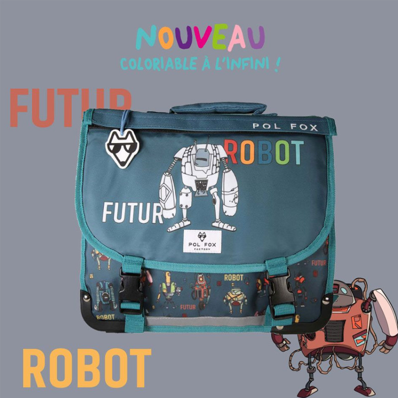 Pol Fox Cartable Reversible 35cm Robot