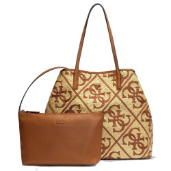 Guess Kirsten Shopping Bag and Removable Zippered Pocket 2-in-1 Nat...