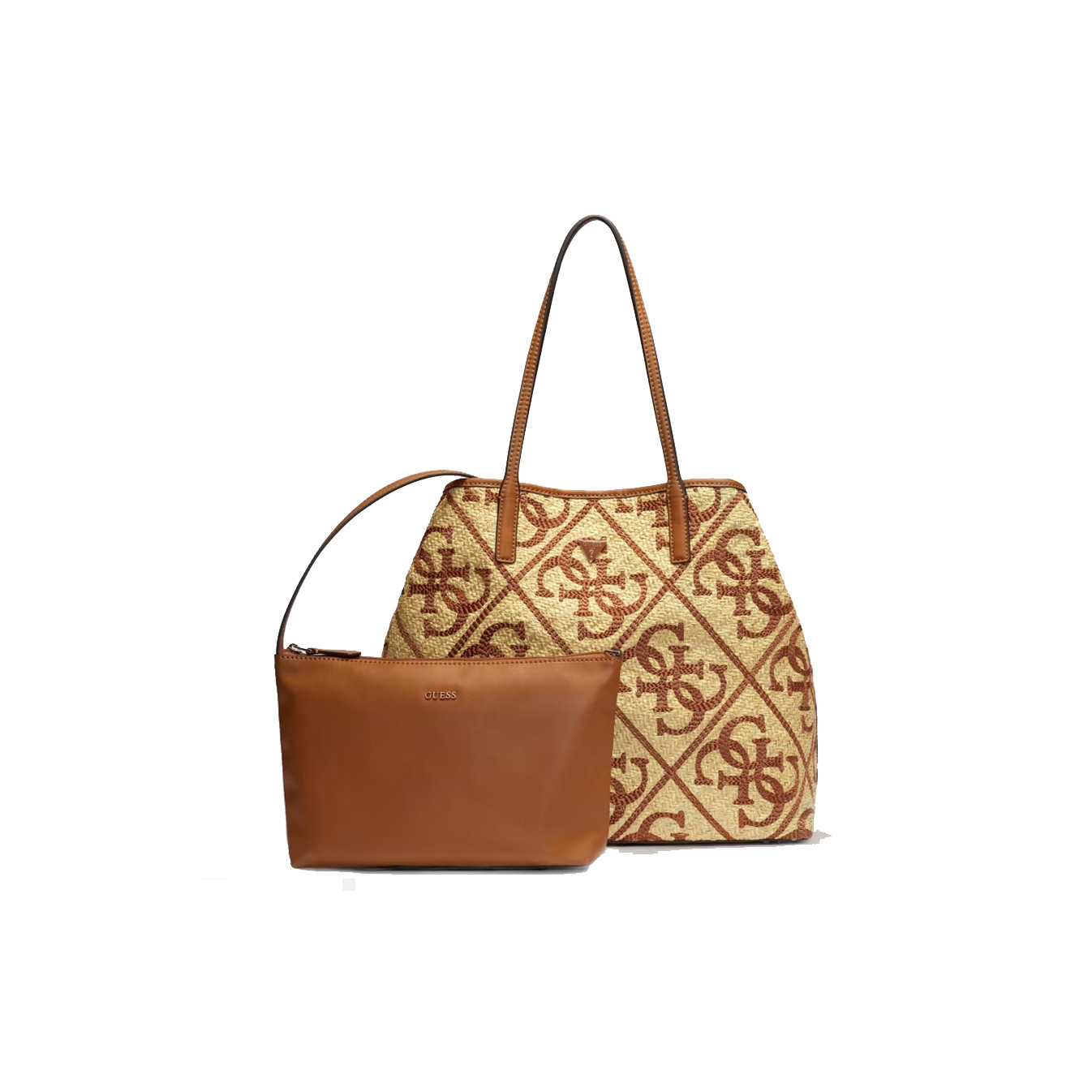 Guess Kirsten Shopping Bag and Removable Zippered Pocket 2-in-1 Nat...