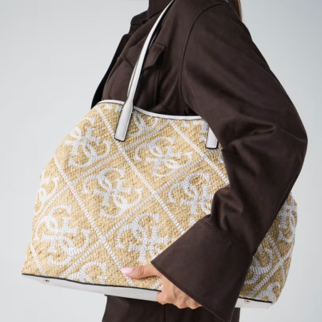 Guess Kirsten Shopping Bag and Removable Zippered Pocket 2-in-1 Nat...