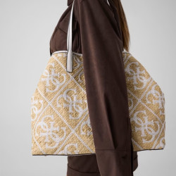 Guess Kirsten Shopping Bag and Removable Zippered Pocket 2-in-1 Nat...
