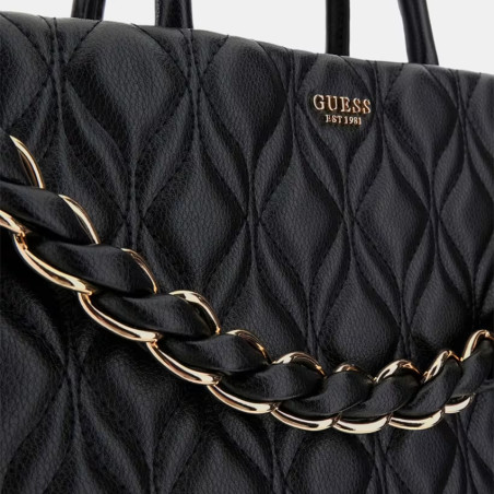 Guess Maxine Grand Matelassé Black Handbag