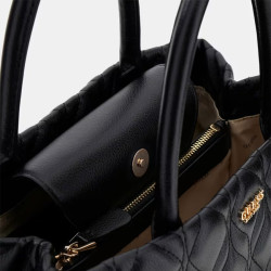 Guess Maxine Grand Matelassé Black Handbag