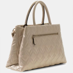 Guess Maxine Large Quilted Light Taupe Handbag