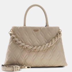 Guess Maxine Grand Sac A Main Matelassé Light Taupe